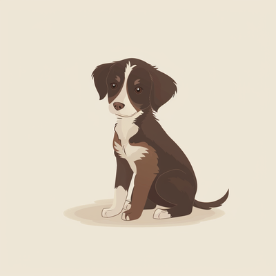 A child's photo of the family dog